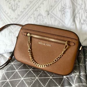 Michael Kors Jet Set Large Saffiano Leather Crossbody Bag